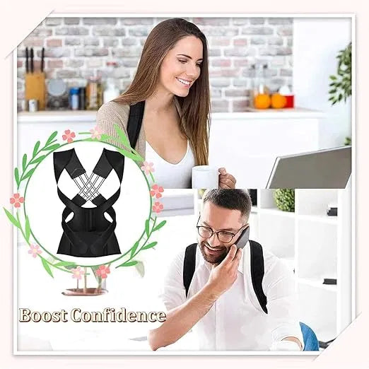 Back Brace Posture Corrector for Men and Women | Adjustable Back Posture Belt Invisible
