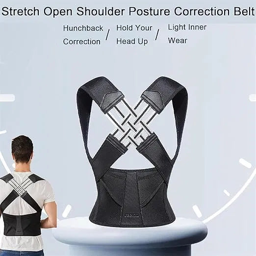Back Brace Posture Corrector for Men and Women | Adjustable Back Posture Belt Invisible