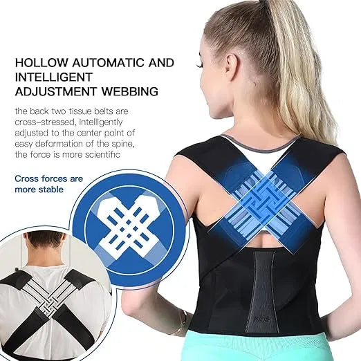 Back Brace Posture Corrector for Men and Women | Adjustable Back Posture Belt Invisible